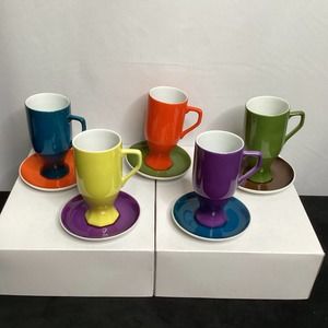 Vintage Irish Coffee / Espresso Cups & Saucers set of five